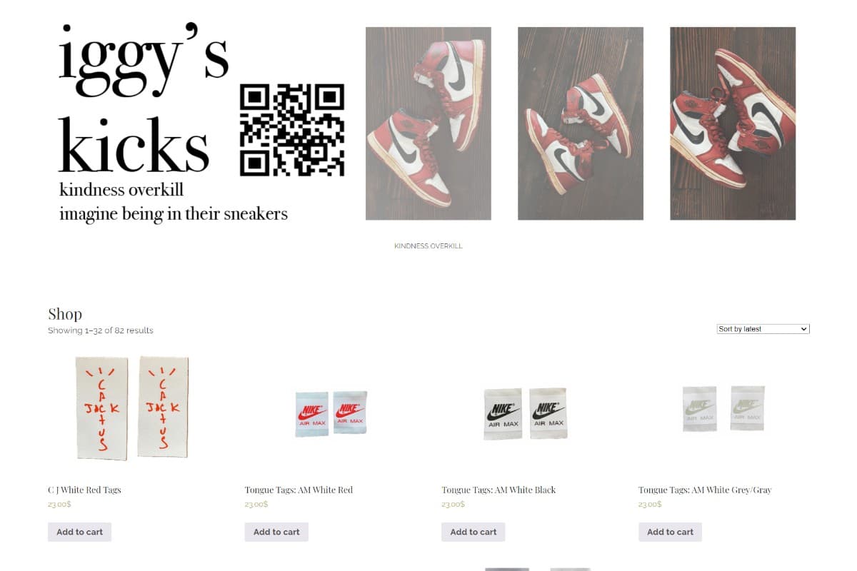 Iggy's Kicks - WP WooCommerce Store